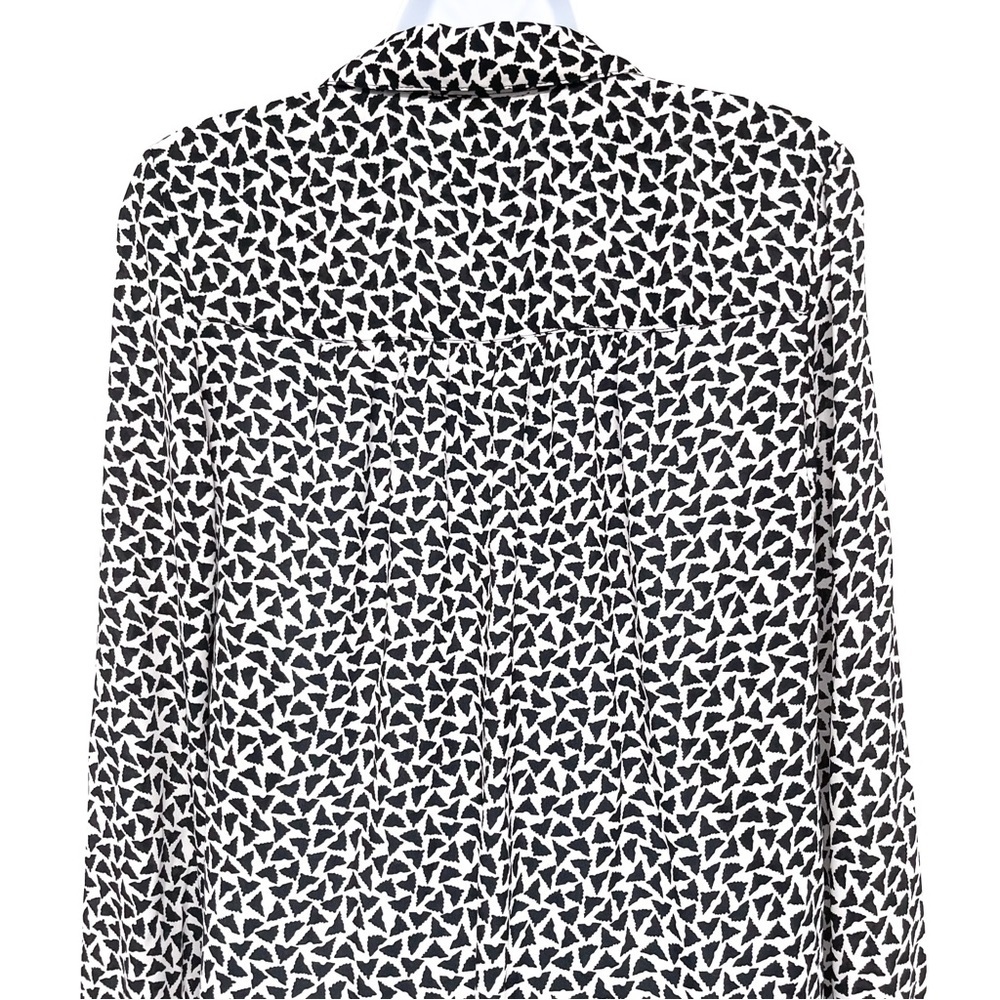 H&M Geometric Abstract Print Pattern Button Up Bl… - image 7